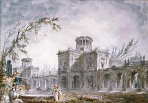 建筑幻想，1760年 作者 休伯特·罗伯特